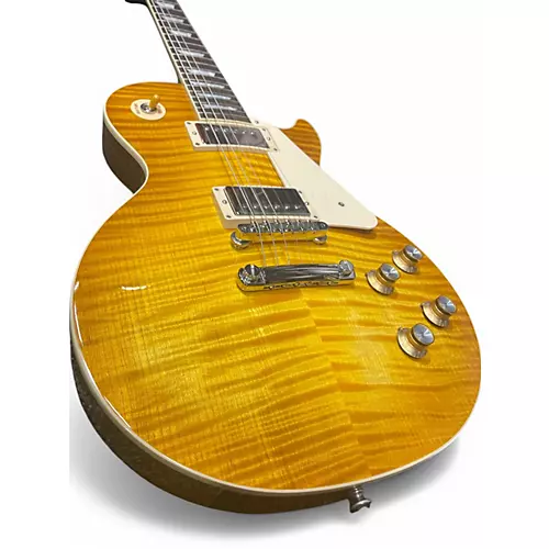 Used Gibson LES PAUL '60S AAA FLAME TOP HONEY LEMON BURST Solid Body Electric Guitar HONEY LEMON BURST