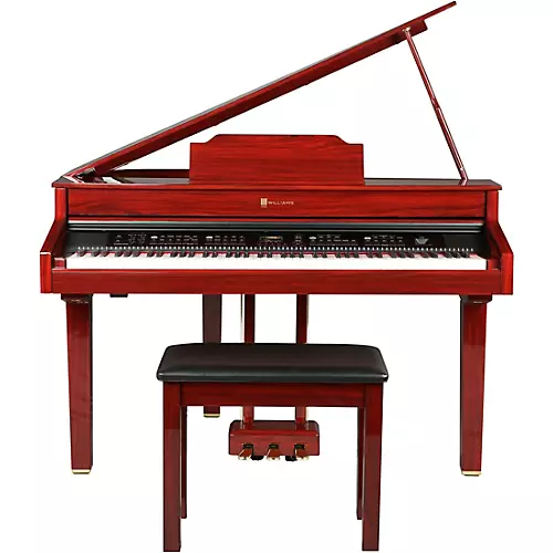 Williams Symphony Grand II Digital Micro Grand Piano With Bench Mahogany Red 88 Key