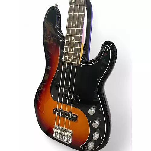Used 2017 Fender American Elite Precision Bass 3 Tone Sunburst Electric Bass Guitar 3 Tone Sunburst