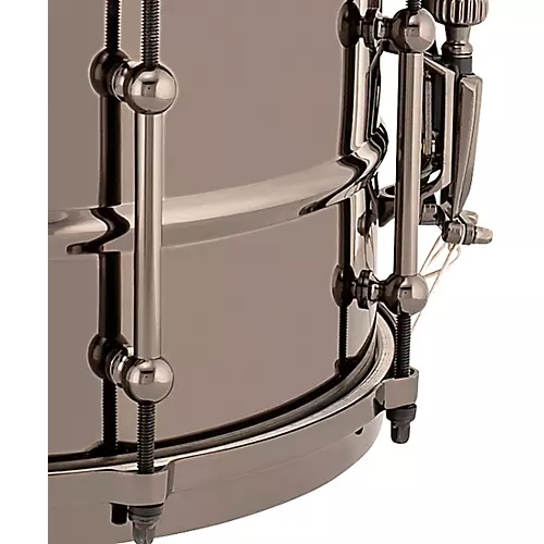 Ludwig Universal Series Black Brass Snare Drum with Black Nickel Die-Cast Hoops 14 x 6.5 in.