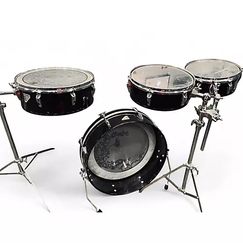Used Remo 4 piece Legero Black Drum Kit Black