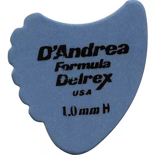 D'Andrea 390 Sharkfin Delrex Delrin Guitar Picks - One Dozen Yellow .73 mm