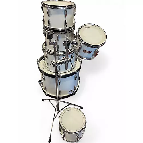 Used 1980 Yamaha 6 Piece Power Recording Shell Pack White Drum Kit White
