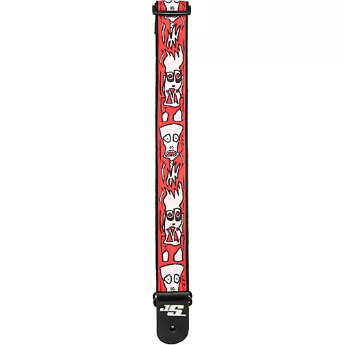 D'Addario Joe Satriani Nylon Guitar Strap Red/White Up In Flames
