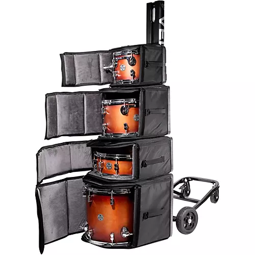 Gruv Gear Veloc 4-Piece Tom Set 8x10, 12x10, 14x16, 22x18 in. Black