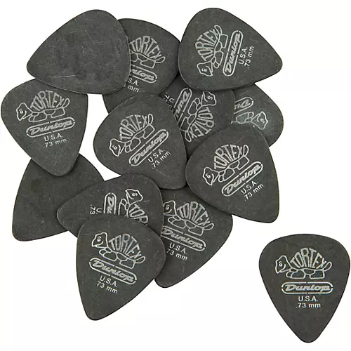 Dunlop Tortex Pitch Black Standard Guitar Picks 1 Dozen .60 mm