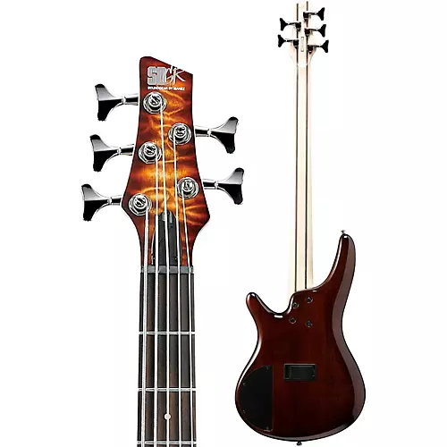 Ibanez SR405EQM Quilted Maple 5-String Electric Bass Guitar Stained Cosmic Blue Starburst