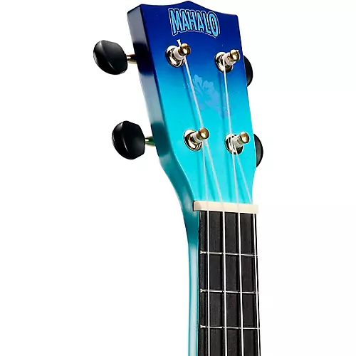 Mahalo Hibiscus Flower Soprano Ukulele Orange