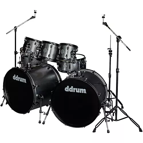Ddrum D2 8-Piece Double Bass Complete Kit With Black Hardware Dark Silver Sparkle