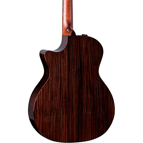 Taylor Custom Western Red Cedar-East Indian Rosewood Grand Auditorium Acoustic-Electric Guitar Brown Sugar Mocha