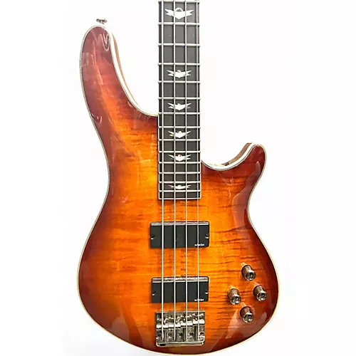 Used Schecter Guitar Research Omen Extreme 4 String Tobacco Burst Electric Bass Guitar Tobacco Burst