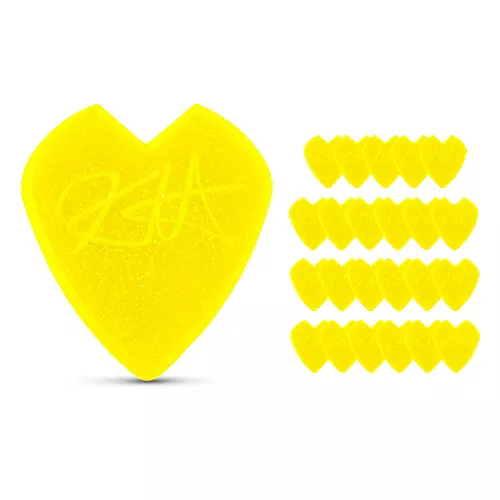 Dunlop Kirk Hammett Jazz III Yellow Glitter Guitar Pick 1.35 mm 24 Pack