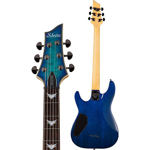 Schecter Guitar Research Omen Extreme-6 Electric Guitar Ocean Blue Burst