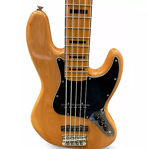 Used Squier jazz classic Natural Electric Bass Guitar Natural