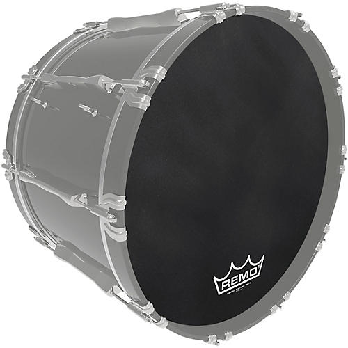 Remo Powermax Black Suede Crimplock Bass Drum Head 20 in.
