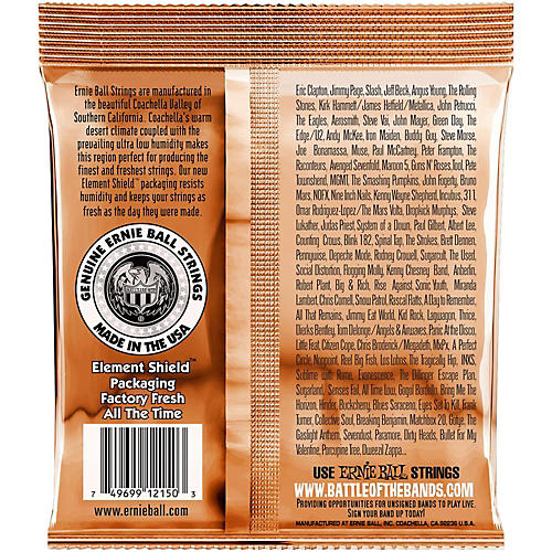 Ernie Ball 2150 Earthwood Phosphor Bronze Extra Light Acoustic Guitar Strings (10-50)