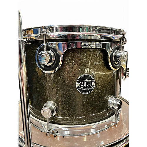 Used DW 3 Piece Performance Series Pewter Sparkle Drum Kit Pewter Sparkle