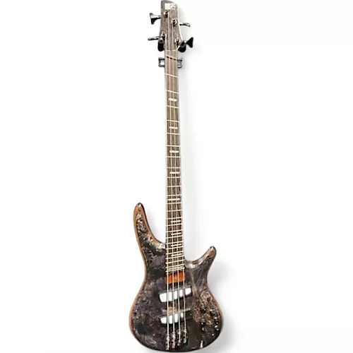 Used Ibanez SRMS800 Trans Gray Electric Bass Guitar Trans Gray