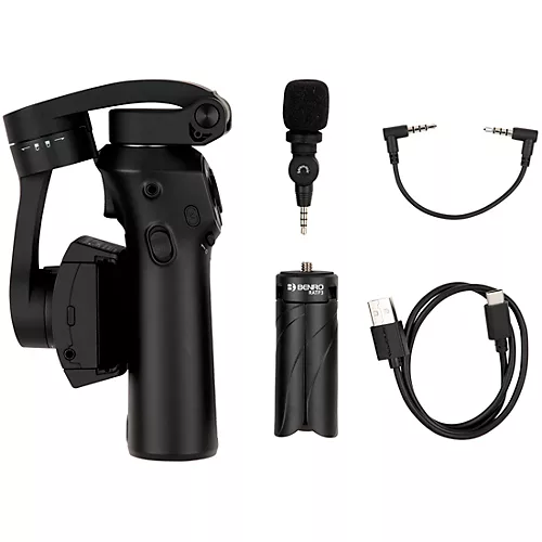 BENRO 3XS LITE 3-Axis Handheld Gimbal for Smartphone With Saramonic SmartMic