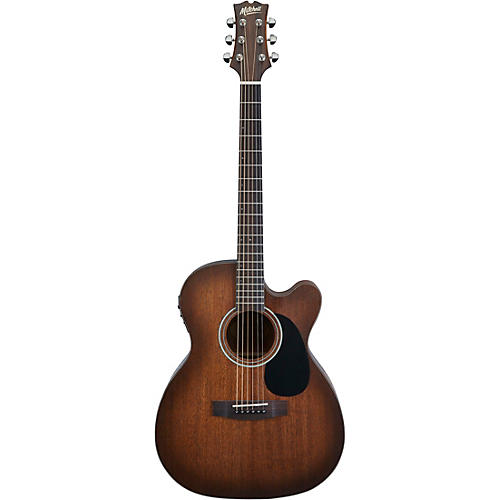 Mitchell T333CE-BST Mahogany Auditorium Acoustic-Electric Guitar Edge Burst