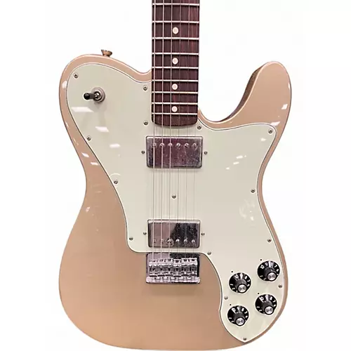 Used Fender Chris Shiflett Telecaster Deluxe Shoreline Gold Solid Body Electric Guitar Shoreline Gold