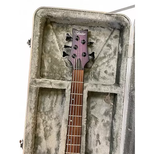 Used Schecter Guitar Research Stiletto Studio 5 String PURPLE TRANS BURST Electric Bass Guitar PURPLE TRANS BURST