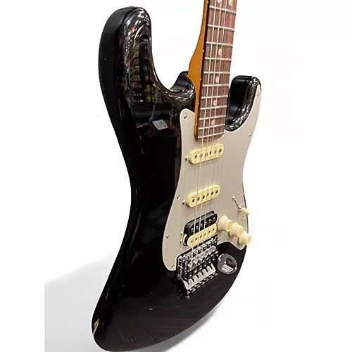 Used Fender American Ultra Luxe Stratocaster Black Sparkle Solid Body Electric Guitar Black Sparkle