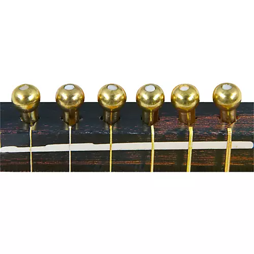 D'Andrea Tone Pins Brass Bridge Pin Set Mother of Pearl