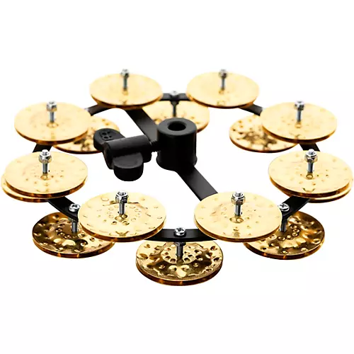 MEINL Headliner Series Hand Hammered Brass Jingles Hi-Hat Tambourine Single Row