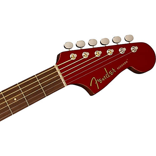 Fender California Redondo Player Acoustic-Electric Guitar Candy Apple Red