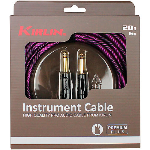 Kirlin IWB Black/Purple Woven Instrument Cable 1/4