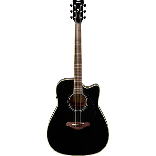 Yamaha FGC-TA TransAcoustic Dreadnought Cutaway Acoustic-Electric Guitar Black
