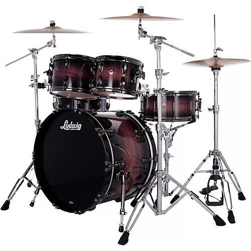 Ludwig Maple Exotic 4-Piece Studio Shell Pack with 22 in. Bass Drum Amethyst Burst