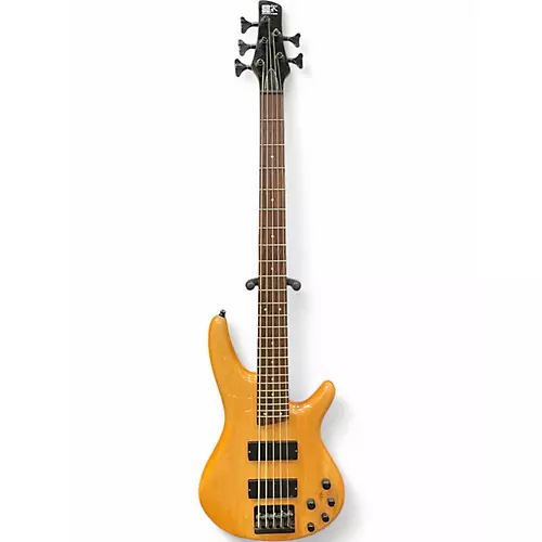 Used Ibanez SR405 5 String Natural Electric Bass Guitar Natural