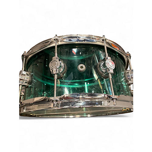 Used DW 14X6.5 Design Series Acrylic Snare SEA GLASS Drum SEA GLASS 213