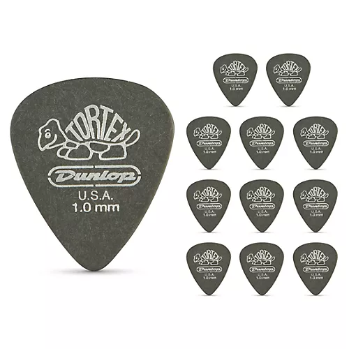 Dunlop Tortex Pitch Black Standard Guitar Picks 1 Dozen .60 mm