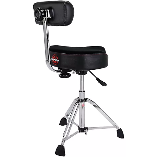 Gibraltar Hydraulic 16 in. Cordura Saddle Drum Throne with Backrest