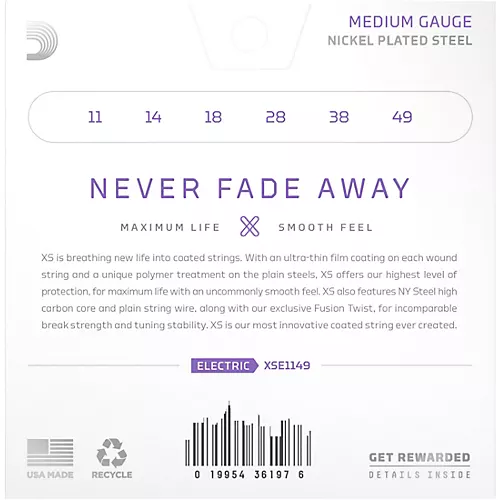 D'Addario XS Nickel Electric Guitar Strings 11 - 56