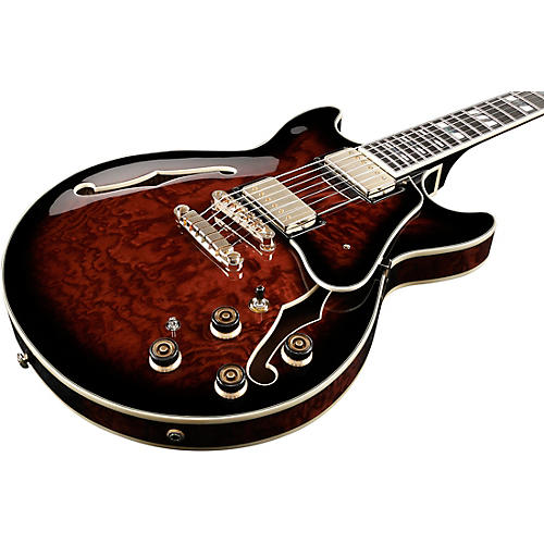 Ibanez AM153QA Artstar Series Electric Guitar Dark Brown Sunburst