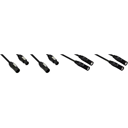 QSC Two LA112 Pole Mounted Active Line Array Speakers Package With Two KS212C Subwoofers