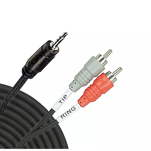 Hosa CMR-210 Stereo Y-cable Mini Male-Two RCA Males 3 ft.