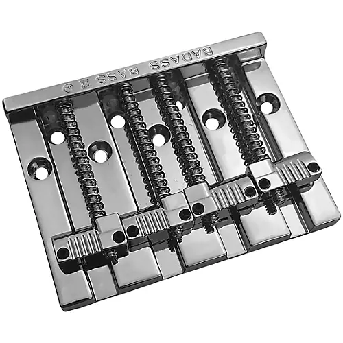 Leo Quan Badass II 4-String Bass Bridge, Grooved Saddles Nickel