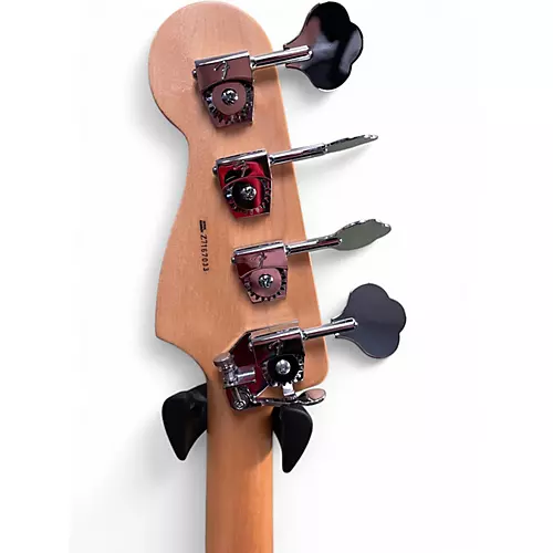 Used Fender American Standard Precision Bass Silver Electric Bass Guitar Silver