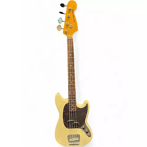 Used Fender Mustang Bass Olympic White Electric Bass Guitar Olympic White