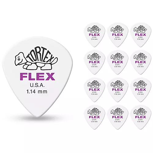 Dunlop 468 Tortex Flex Jazz III Picks 1.14 mm 72 Pack
