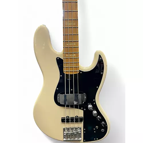 Used Fender Marcus Miller Signature Jazz Bass White Electric Bass Guitar White