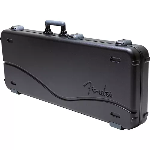 Fender Deluxe Molded ABS Jaguar/Jazzmaster Guitar Case Black Gray/Silver