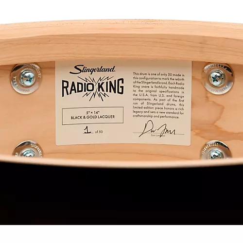 Slingerland Limited-Edition Radio King Specialty Lacquer Maple Snare Drum 14 x 7 in. Blue & Silver Lacquer