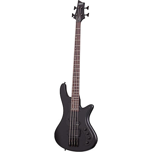 Schecter Guitar Research Stiletto Stealth-4 Electric Bass Guitar Satin Black