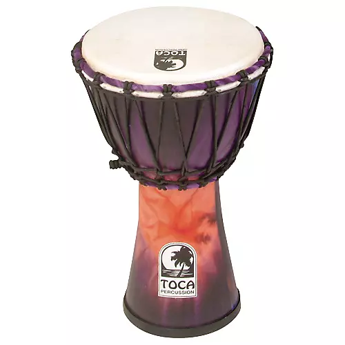 Toca Synergy Freestyle Rope Tuned Djembe 7 in Purple